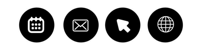 Web icon set four different icons of different things on a white background vector