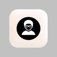 User Icon Representing Logged In Visitor or Profile Owner vector