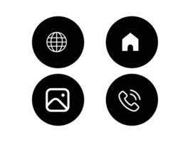 Basic Web Elements Icon Set for UI Design vector