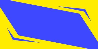 a blue and yellow geometric shape on a yellow background vector