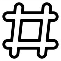 A black and white image of a square with a line through it vector