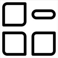 A black and white square with four squares inside vector