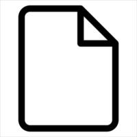 A black and white image of a file icon vector