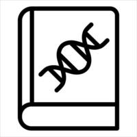 A book with a dna strand on it vector