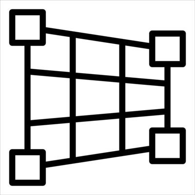 A black and white image of a grid with squares