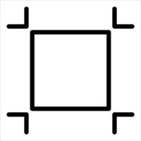 A square with four lines on it vector