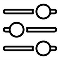 A black and white icon of three different types of pipes vector