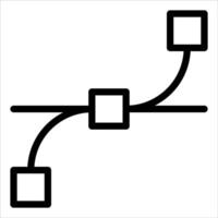 A diagram of a network with two squares vector