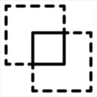 A square with two lines drawn around it vector