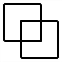 A black and white square with two squares inside vector