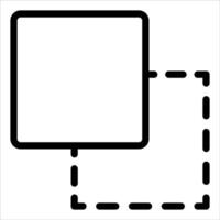 A square with a line through it and a square with a line through it vector