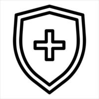 A shield with a cross on it vector