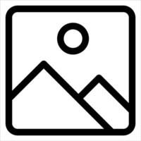 A black and white image of a mountain and sun vector