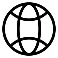 A super black and white globe with a circle inside vector