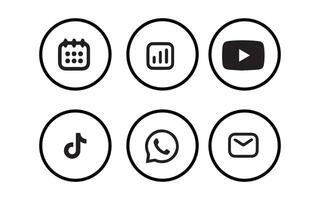 Interactive Icons for Website UI vector
