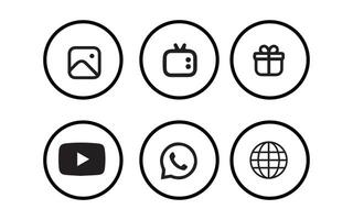 Website Tools Icon Set in Modern Look vector
