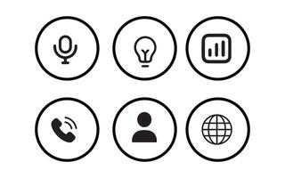 UI Elements Icon Pack for Web Design vector
