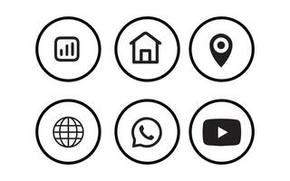 Web Interface Icon Collection in Flat Style vector