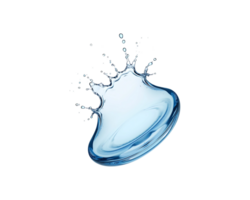 Isolated Water Splash Element on Transparent Background with Fluid Motion png