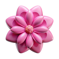 immaculate iconic Symmetrical flower with crisp edges and a single-weight stroke. Flat pink with Scalable Design. png
