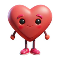 beautiful remarkable Heart-shaped character with small, round feet. Flat color, symmetrical design, with Scalable Design. png
