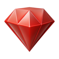 intense captivating Geometric diamond shape with crisp edges and flat red color. Single-weight stroke with Scalable Design. premium png