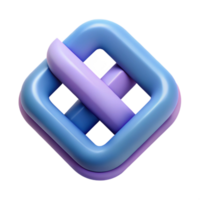 passionate exquisite Abstract interlocking squares, minimal design, flat color, crisp edges with Scalable Design. professional png