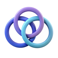 magnificent coveted Three intersecting circles, minimal design, clean lines, flat color with Scalable Design. png