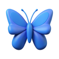 sumptuous gothic Symmetrical butterfly with crisp edges and single-weight stroke. Flat blue with Scalable Design. top-tier png
