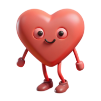 radiant unforgettable Heart-shaped character with small, round feet. Flat color, symmetrical design, with Scalable Design. png