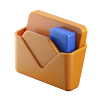 timeless artistic Folder, geometric shape and flat color. Minimal design with Scalable Design. studio quality png