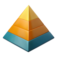 impressive passionate futuristic Geometric diagram of a pyramid. Crisp edges, flat color with Scalable Design. detailed png