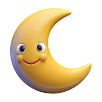 picturesque tranquil baroque Smiling crescent moon character with pointed tips. Clean lines, flat color, minimal design with Scalable Design. masterfully captured png
