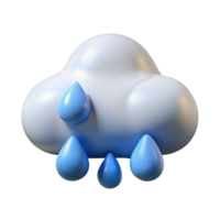 celebrated futuristic Cloud-shaped character with simple raindrop shapes. Clean lines, minimal design, with Scalable Design. expertly shot png