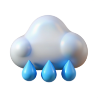 passionate dazzling Cloud-shaped character with simple raindrop shapes. Clean lines, minimal design, with Scalable Design. detailed png