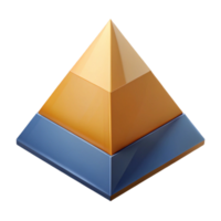 radiant harmonious modern Geometric diagram of a pyramid. Crisp edges, flat color with Scalable Design. artisan png