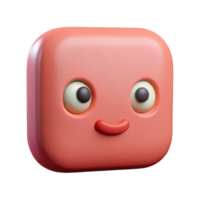 magnificent joyful rustic Rectangular character with rounded corners and two dots for eyes. Single-weight stroke, scalable, clean lines with Scalable Design. authentic png