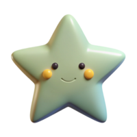 iconic abstract Symmetrical five-pointed star with a friendly face. Flat color, clean lines, minimal design with Scalable Design. premium png