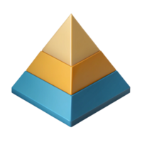 vibrant sought-after Geometric diagram of a pyramid. Crisp edges, flat color with Scalable Design. png