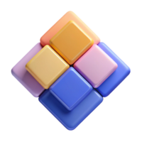 hypnotic retro Overlapping squares and rectangles, flat colors, clean lines. Minimal design with Scalable Design. high quality png