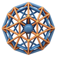 bold beautiful Geometric abstract art with interlocking circles. Clean lines with Scalable Design. 8K png