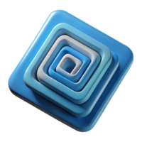 glorious classic Series of concentric squares, rotating inwards, flat color with Scalable Design. 4K png