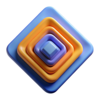 enchanting dramatic avant-garde Series of concentric squares, rotating inwards, flat color with Scalable Design. fine detail png