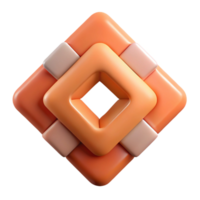dreamy impressive Rotating squares, crisp edges, single-weight stroke. Flat color with Scalable Design. 4K png