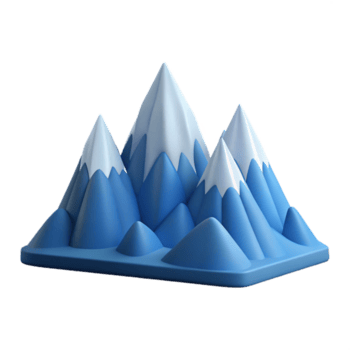 majestätisk fredlig minimalistisk skalbar linje konst av en berg räckvidd. rena rader, platt Färg med skalbar design. hög upplösning png
