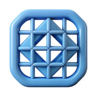 gorgeous industrial Overlapping square grid. Clean lines, symmetrical, single-weight stroke with Scalable Design. expertly shot png