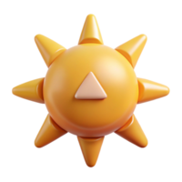 mysterious sumptuous Circular sun character with triangular rays. Flat color, symmetrical, minimal with Scalable Design. crisp png