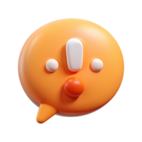 nostalgic captivating Speech bubble character with an exclamation point. Crisp edges, clean lines, with Scalable Design. high quality png