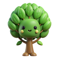 unparalleled art deco Tree character with circular leaves. Clean lines, flat color, minimal design with Scalable Design. perfect clarity png