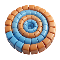 magnificent avant-garde Scalable spiral made of squares, flat color with Scalable Design. impeccable png